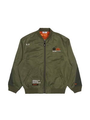 Giacca Bomber Alpha Industries Aape X Alpha Ma-1 Leggere Uomo Verde Oliva | 31960-CDHY