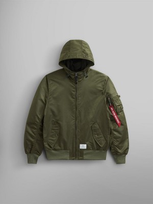 Giacca Bomber Alpha Industries L-2b Con Cappuccio Gen Ii Uomo Verdi | 50329-VBFK