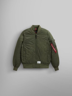 Giacca Bomber Alpha Industries L-2b Trapuntato Uomo Verdi | 01368-XFWR