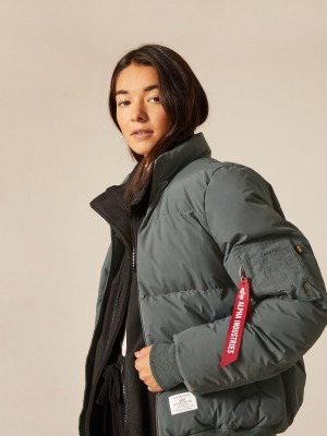 Giacca Bomber Alpha Industries Ma-1 Trapuntato Donna Grigie | 98765-WKVJ