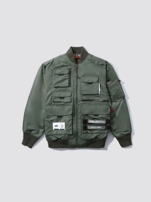 Giacche Alpha Industries Alpha X Izzue Utility Ma-1 Uomo Verde Oliva | 69702-JLKI