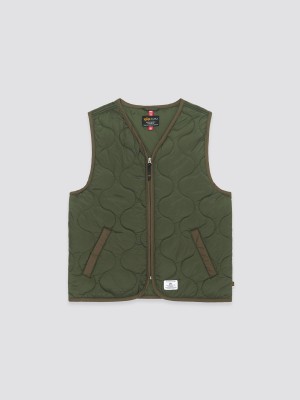 Giacche Alpha Industries Trapuntato Liner Vest Uomo Verdi | 16284-YANG