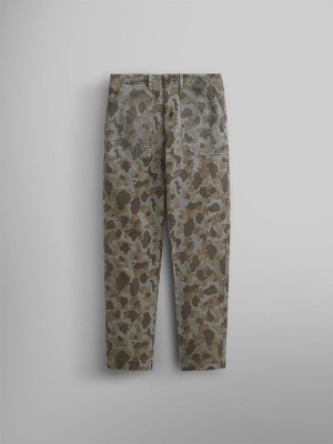 Pantaloni Alpha Industries Fatigue Battlewash Uomo Marroni Camouflage | 57203-KDJU