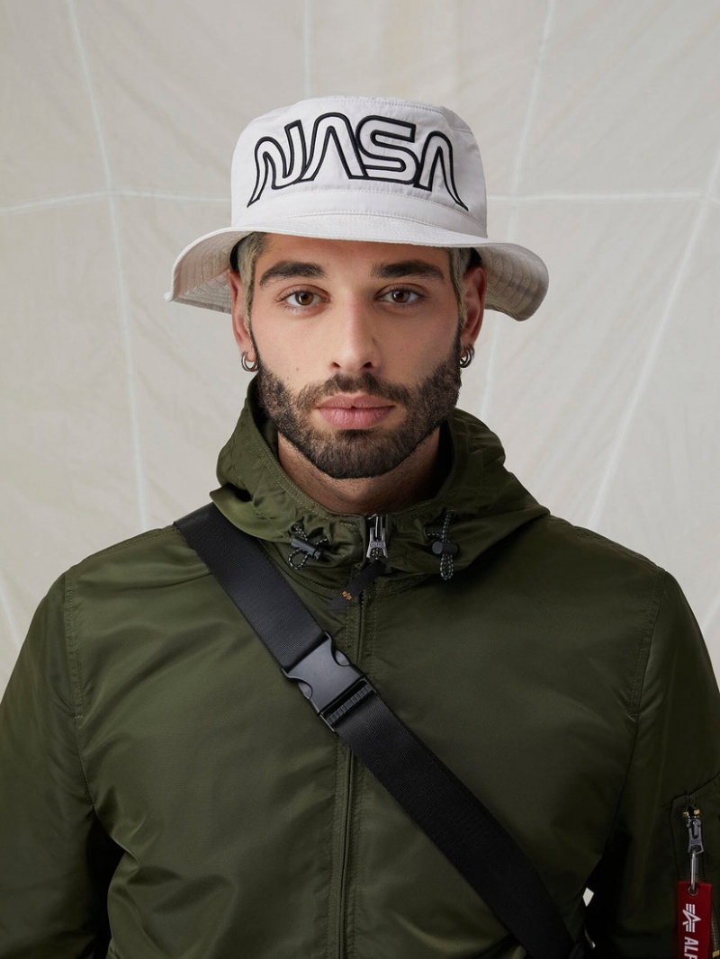 Cappelli Alpha Industries Nasa Gradient Accessories Bianche | 97625-DSZY