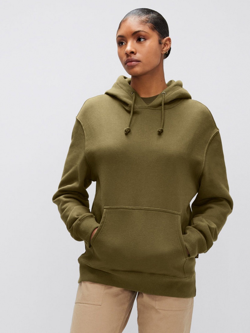 Felpa con Cappuccio Alpha Industries Alpha Uomo Verde Oliva | 94560-SGQD