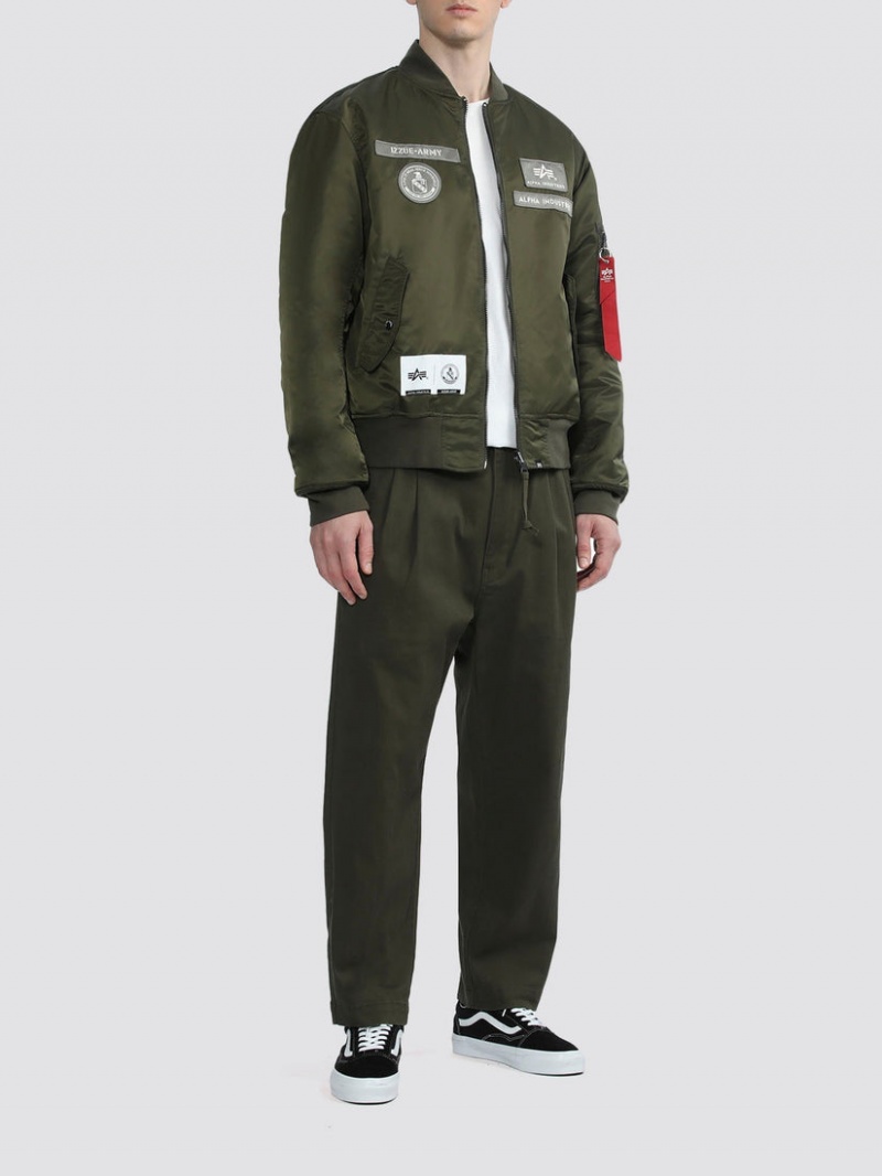 Giacca Bomber Alpha Industries Alpha X Izzue Ma-1 Uomo Verde Oliva | 92736-OLKU