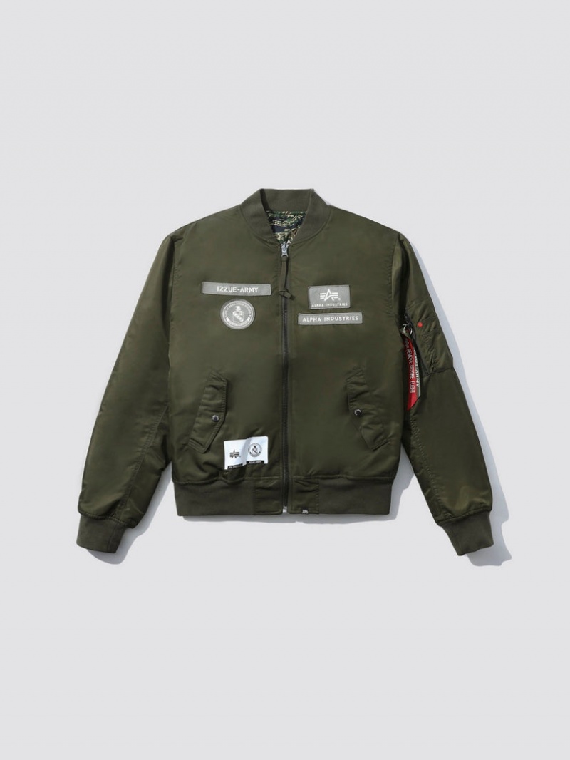 Giacca Bomber Alpha Industries Alpha X Izzue Ma-1 Uomo Verde Oliva | 92736-OLKU