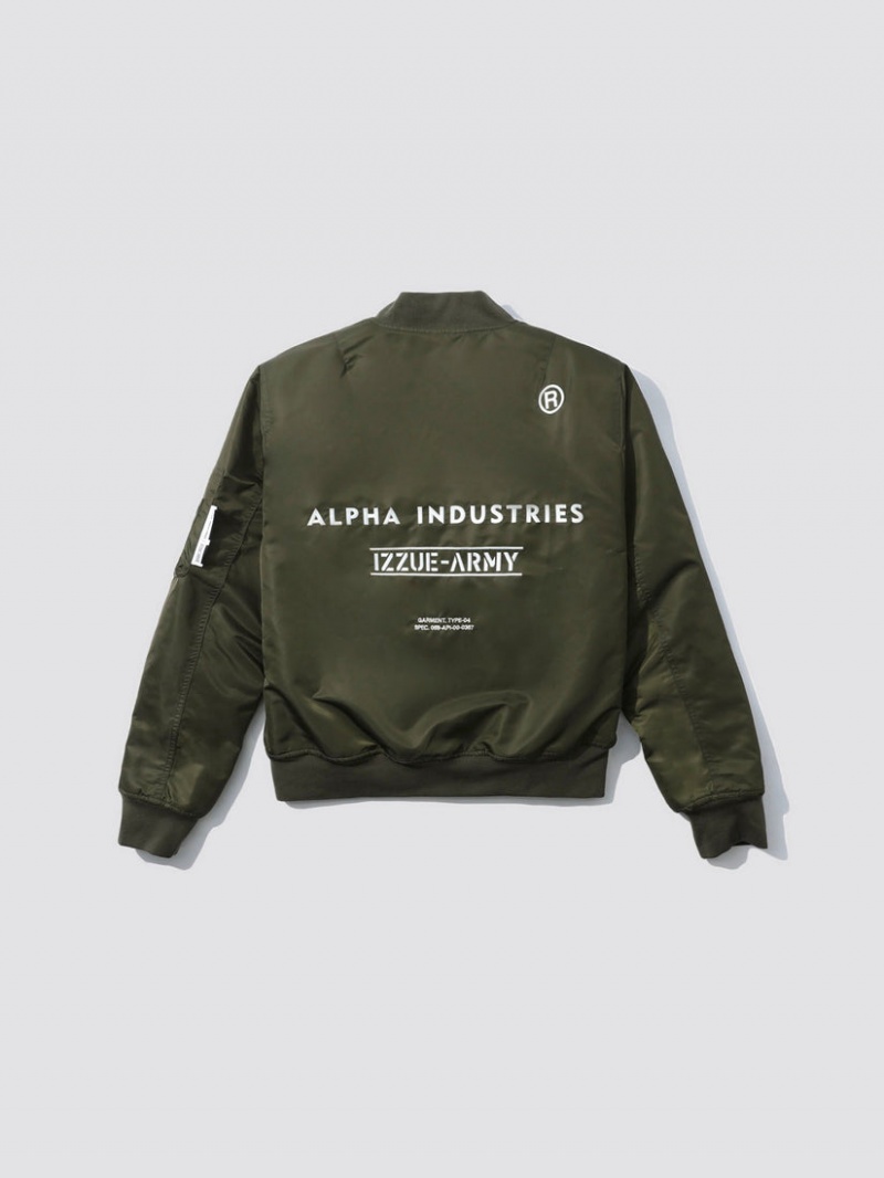 Giacca Bomber Alpha Industries Alpha X Izzue Ma-1 Uomo Verde Oliva | 92736-OLKU