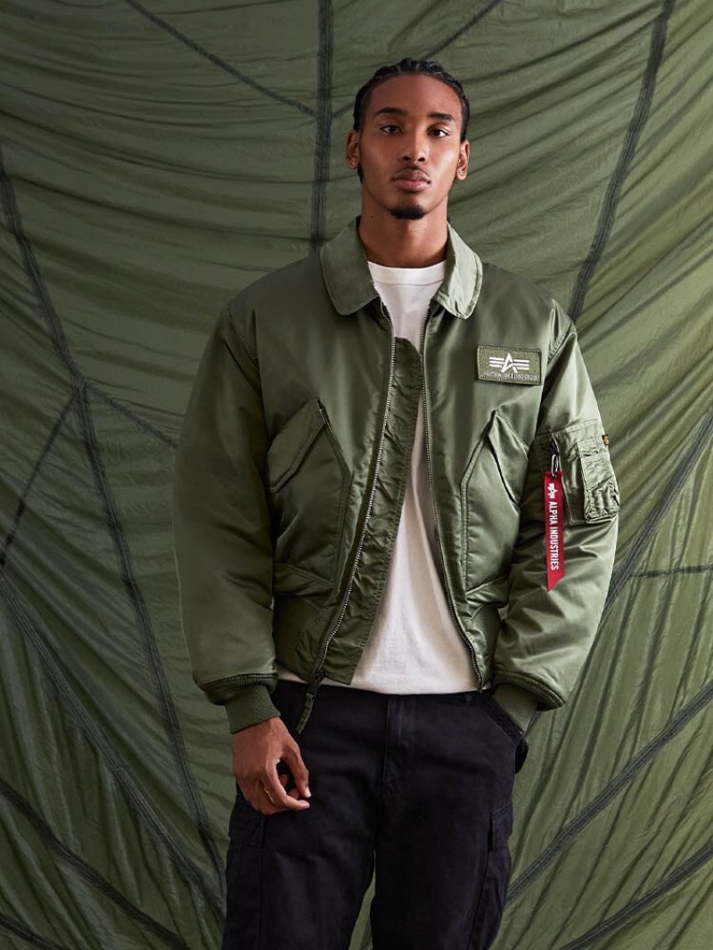 Giacca Bomber Alpha Industries Cwu 45/P (HERITAGE) Uomo Verde Oliva Verdi | 54102-OVTC