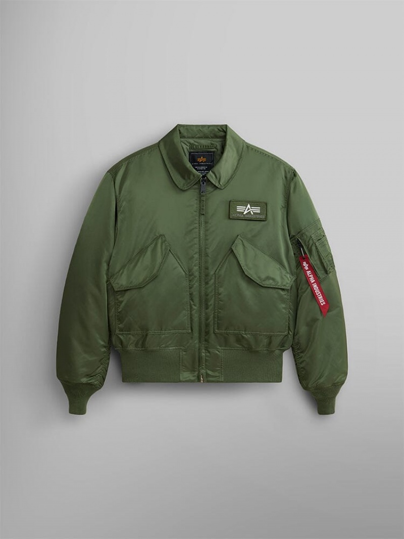 Giacca Bomber Alpha Industries Cwu 45/P (HERITAGE) Uomo Verde Oliva Verdi | 54102-OVTC