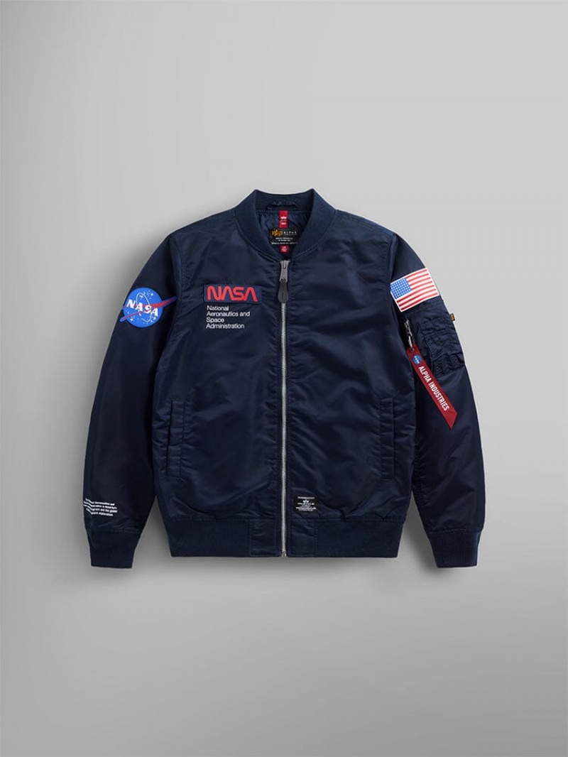 Giacca Bomber Alpha Industries L-2b Nasa Gen Ii Uomo Blu | 75231-HFEN