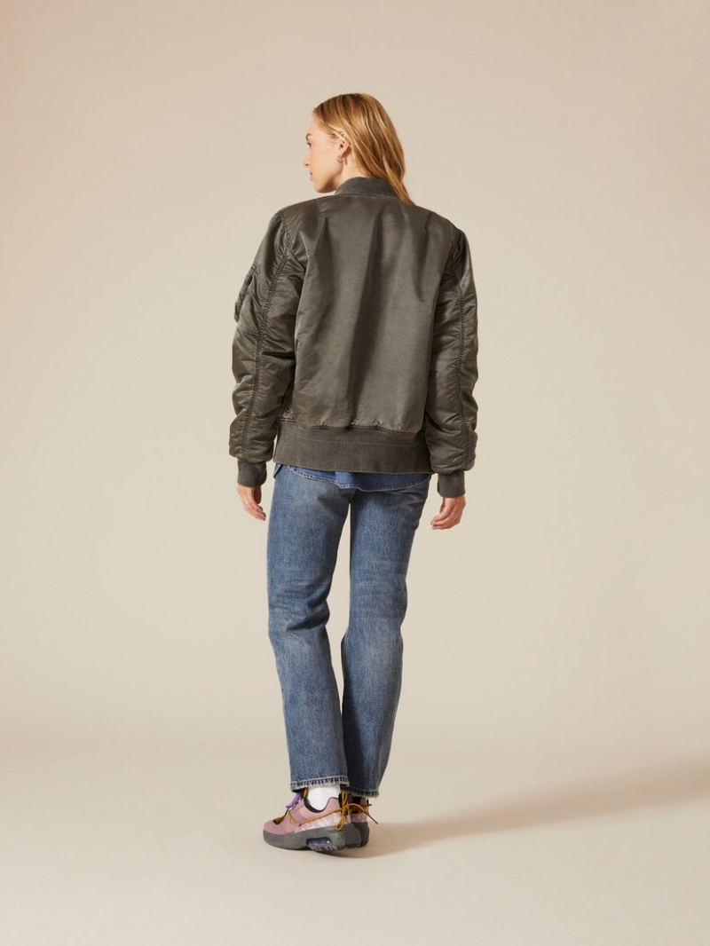 Giacca Bomber Alpha Industries Ma-1 Battlewash Donna Argento | 31854-YNVU