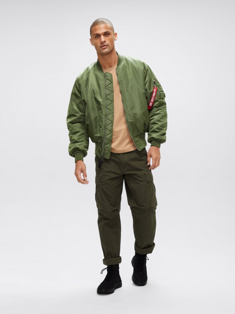 Giacca Bomber Alpha Industries Ma-1 Blood Chit Uomo Verde Oliva | 30495-NWVY