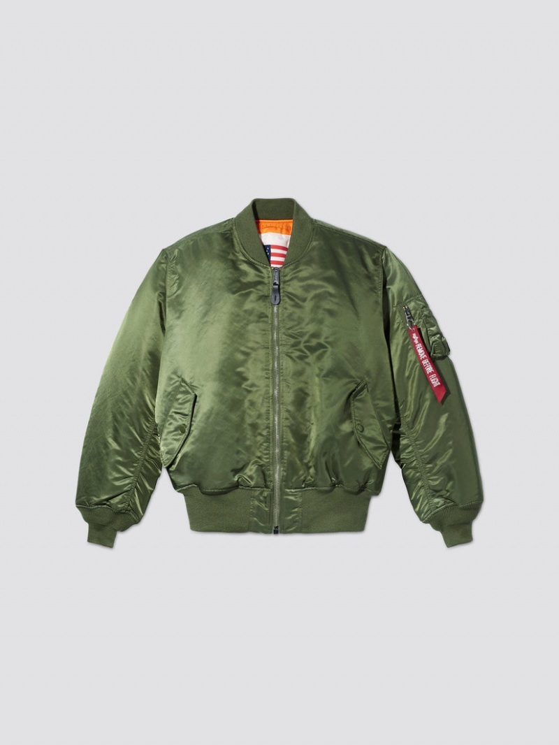 Giacca Bomber Alpha Industries Ma-1 Blood Chit Uomo Verde Oliva | 30495-NWVY