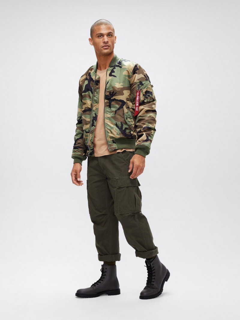 Giacca Bomber Alpha Industries Ma-1 Slim Fit Uomo Camouflage | 86720-OAHN