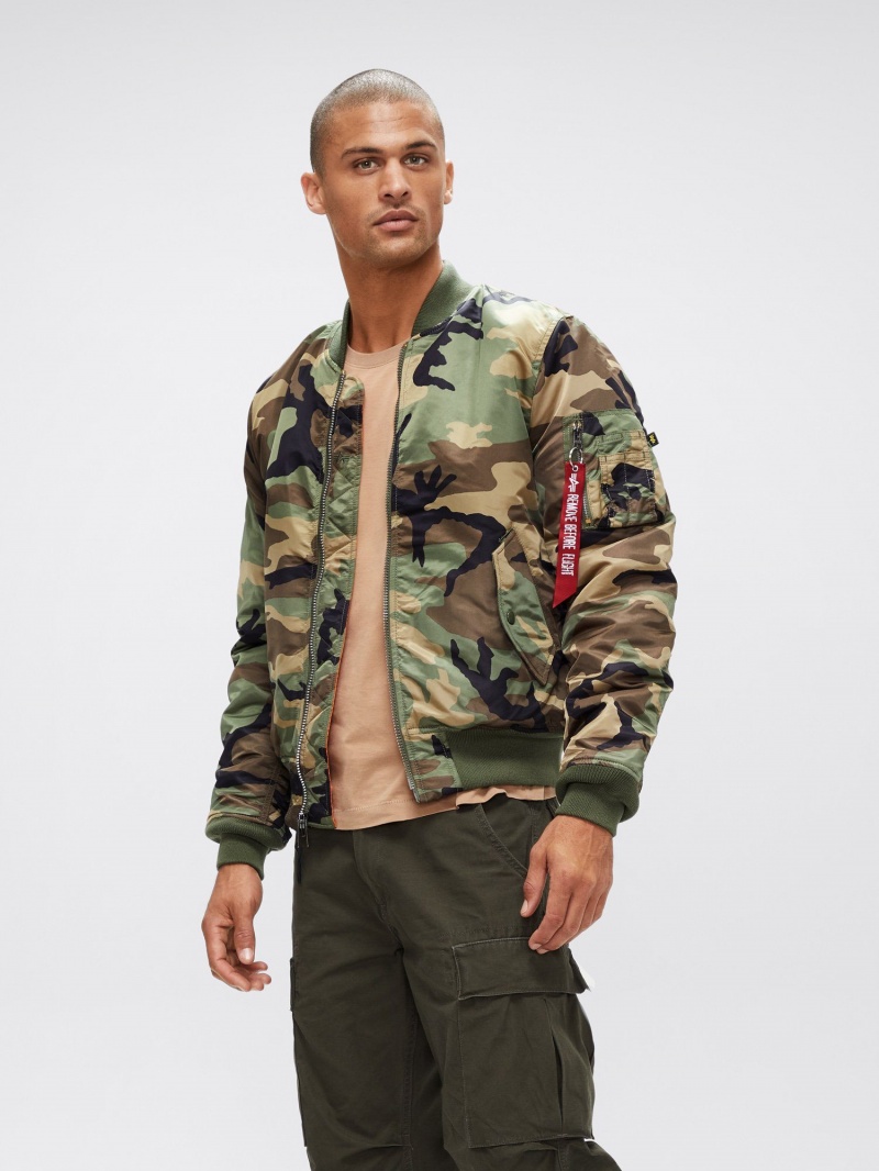 Giacca Bomber Alpha Industries Ma-1 Slim Fit Uomo Camouflage | 86720-OAHN