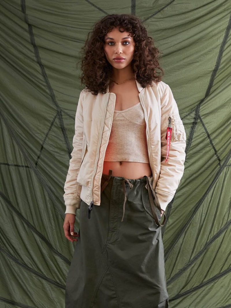 Giacca Bomber Alpha Industries Ma-1 W Donna Beige Arancioni | 75349-RBZY