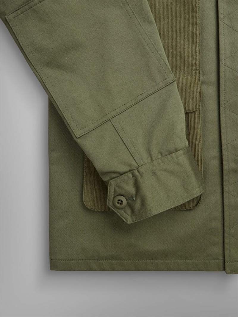 Giacche Alpha Industries Corduroy Panel Uomo Verdi | 50983-MCQU