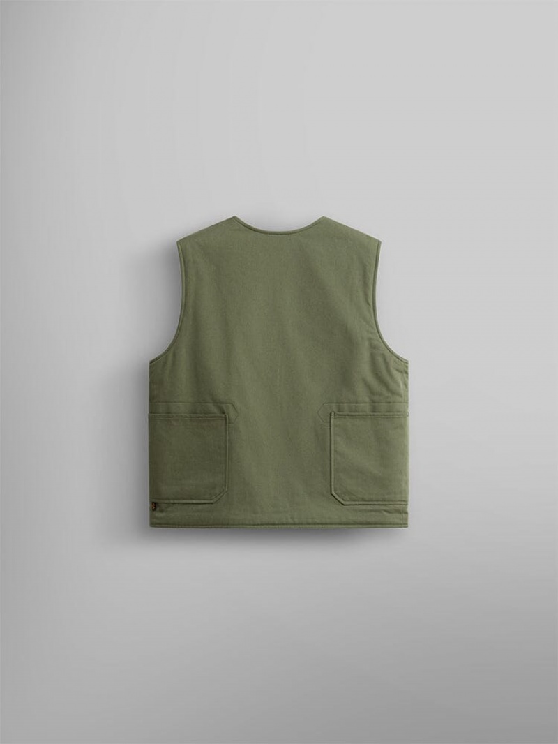 Giacche Alpha Industries Deck Vest Uomo Verdi | 81596-OSWB