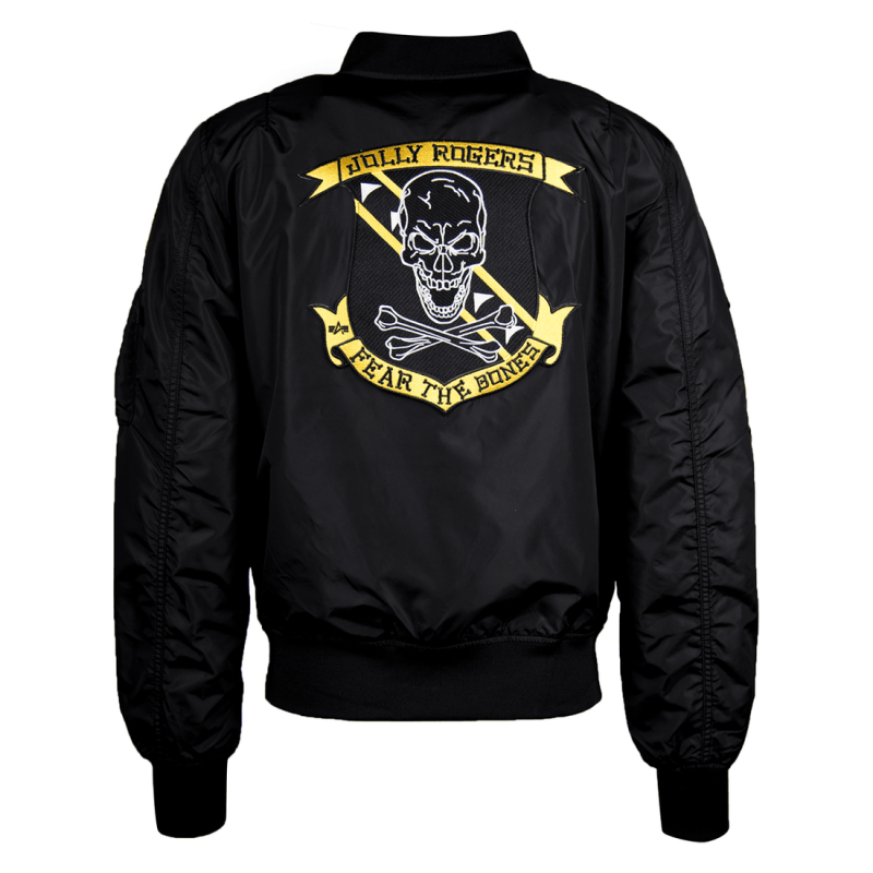 Giacche Alpha Industries L-2b Fear The Bones Flight Uomo Nere | 47362-THKV