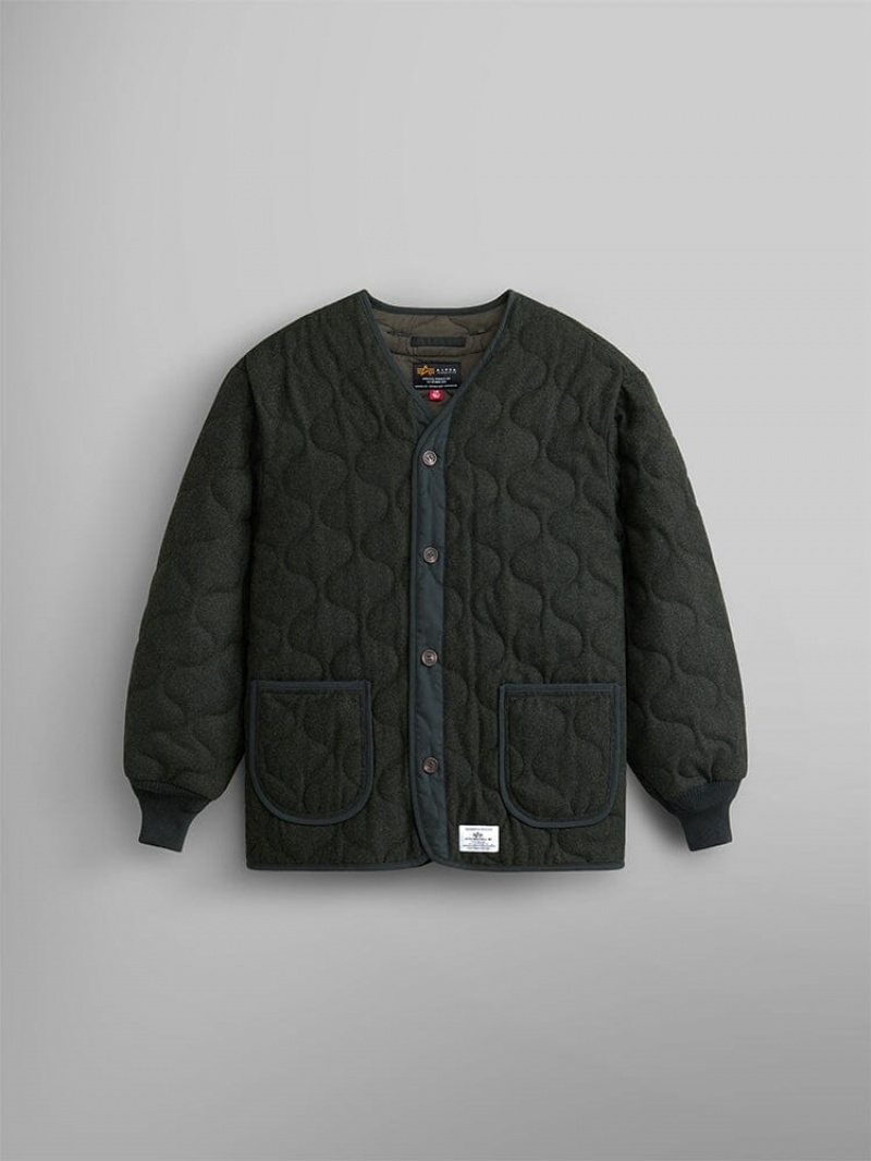 Giacche Alpha Industries Lana Vergine Als/92 Liner Uomo Verdi | 81347-IQCO