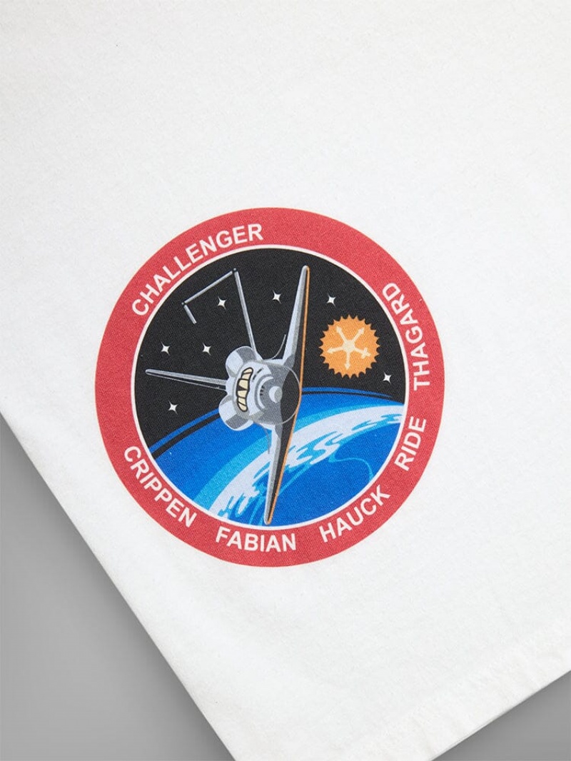 Magliette Alpha Industries Nasa Challenger Donna Bianche | 98271-PZFW