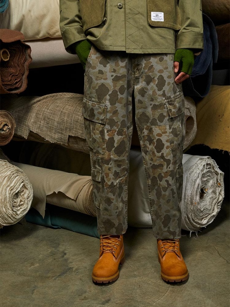 Pantaloni Alpha Industries Acu Battlewash Uomo Marroni Camouflage | 07195-NVMB