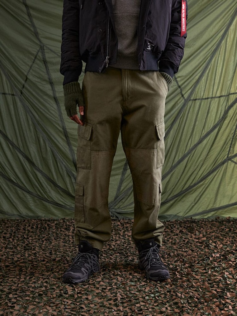 Pantaloni Alpha Industries Acu Uomo Verdi | 81562-JMFR