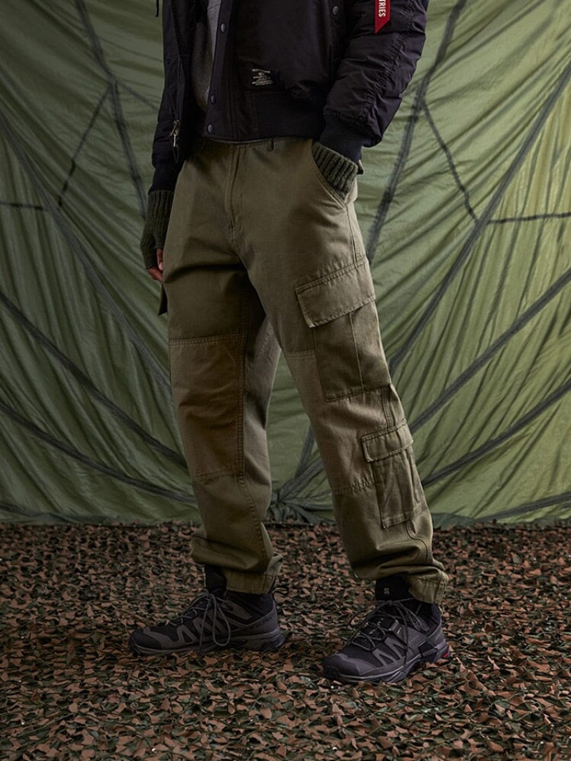 Pantaloni Alpha Industries Acu Uomo Verdi | 81562-JMFR