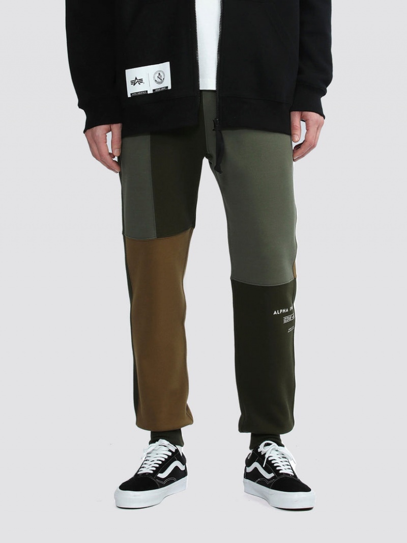 Pantaloni Alpha Industries Alpha X Izzue Patchwork Bottom Uomo Verde Oliva | 28609-XCIB