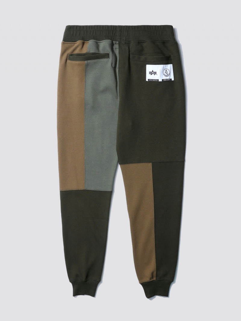 Pantaloni Alpha Industries Alpha X Izzue Patchwork Bottom Uomo Verde Oliva | 28609-XCIB