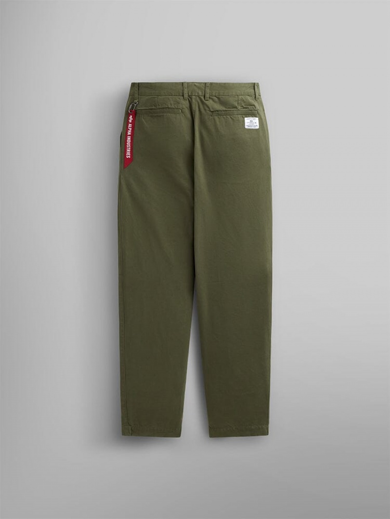 Pantaloni Alpha Industries Classiche Trouser Uomo Verdi | 97805-BIUV