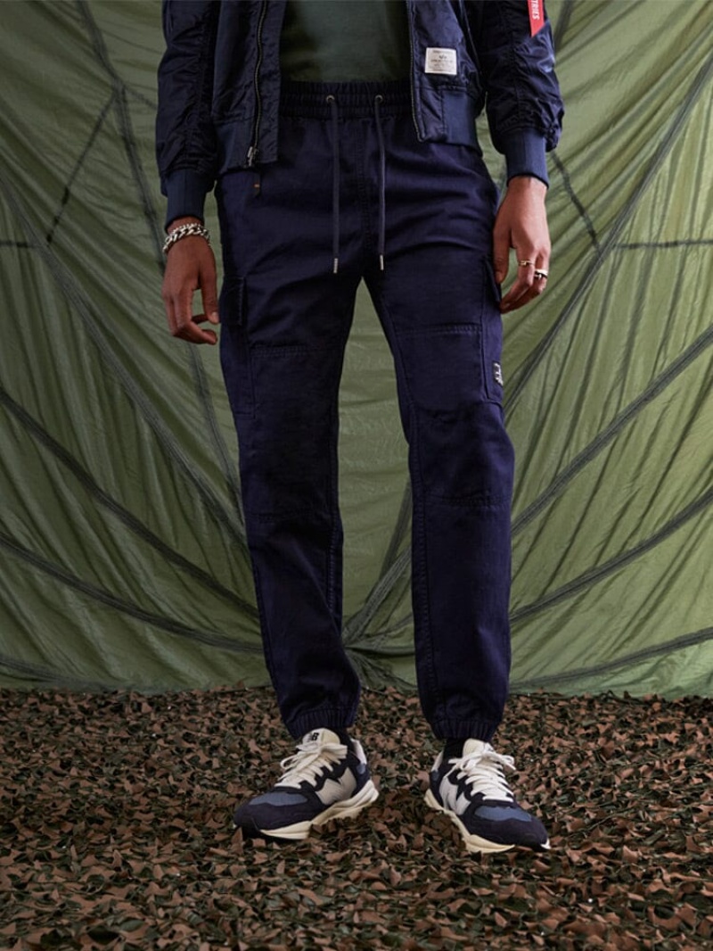 Pantaloni Alpha Industries Cotone Jogger Uomo Blu | 54301-VBYQ