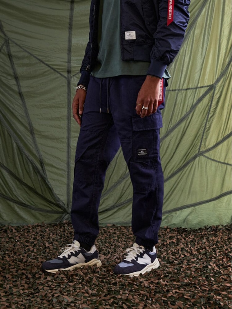 Pantaloni Alpha Industries Cotone Jogger Uomo Blu | 54301-VBYQ