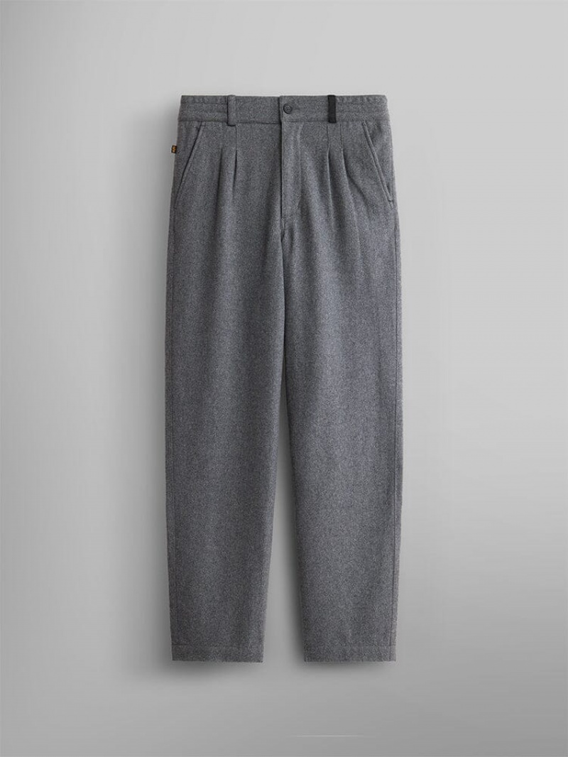 Pantaloni Alpha Industries Lana Vergine Pull On Uomo Grigie | 40237-GYXF