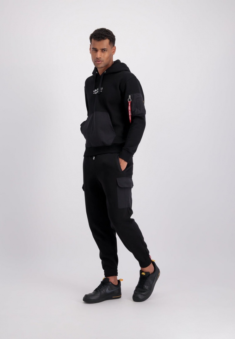 Pantaloni Alpha Industries Sweat Nylon Cargo Jogger Uomo Nere | 82459-AOCR